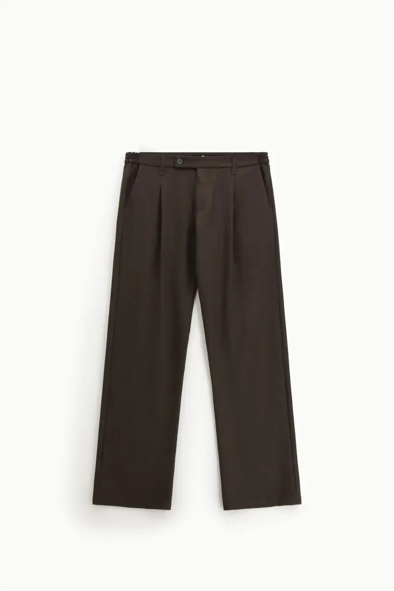 Pantaloni regular-fit colore unito Moro