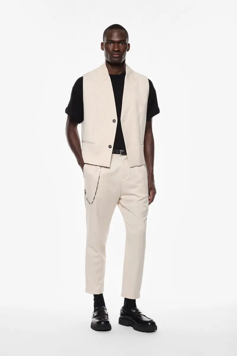 Pantaloni regular-fit con catena Lana miniatura 2