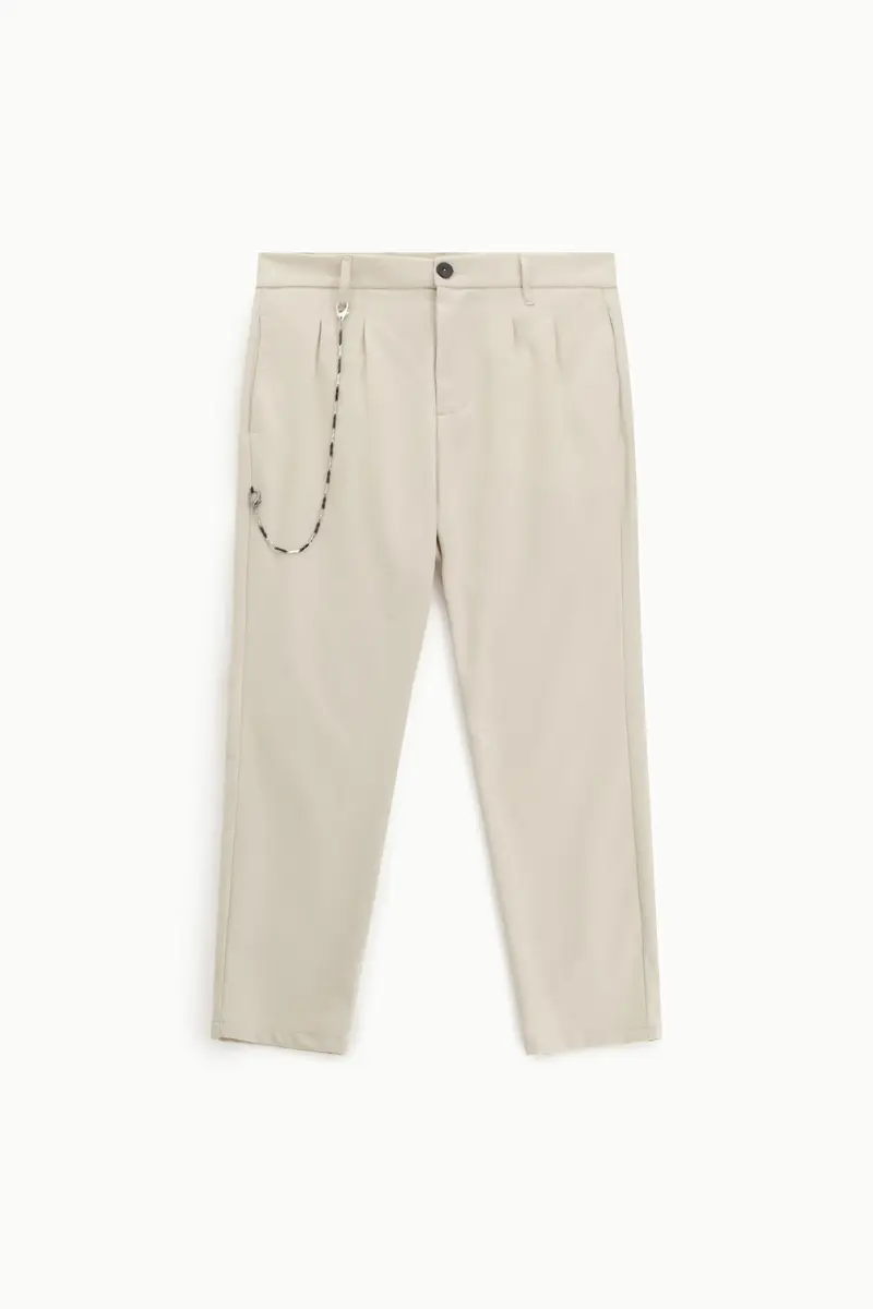 Pantaloni regular-fit con catena Lana