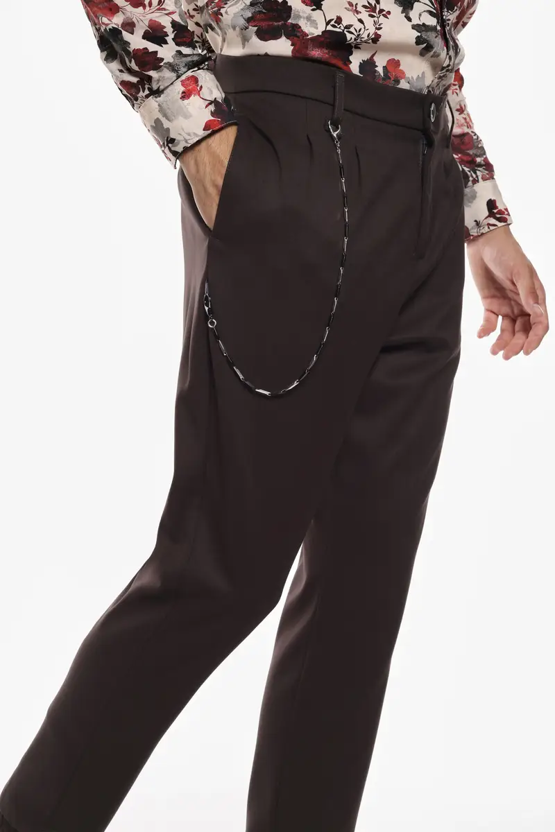 Pantaloni regular-fit con catena Moro miniatura 4