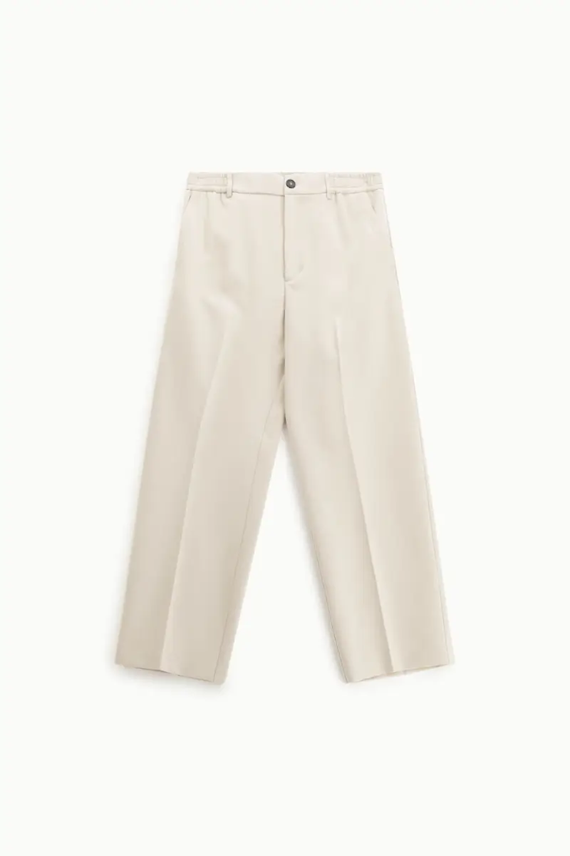 Pantaloni regular-fit tinta unita Beige