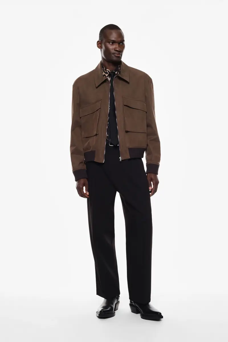 Pantaloni regular-fit tinta unita Nero miniatura 2