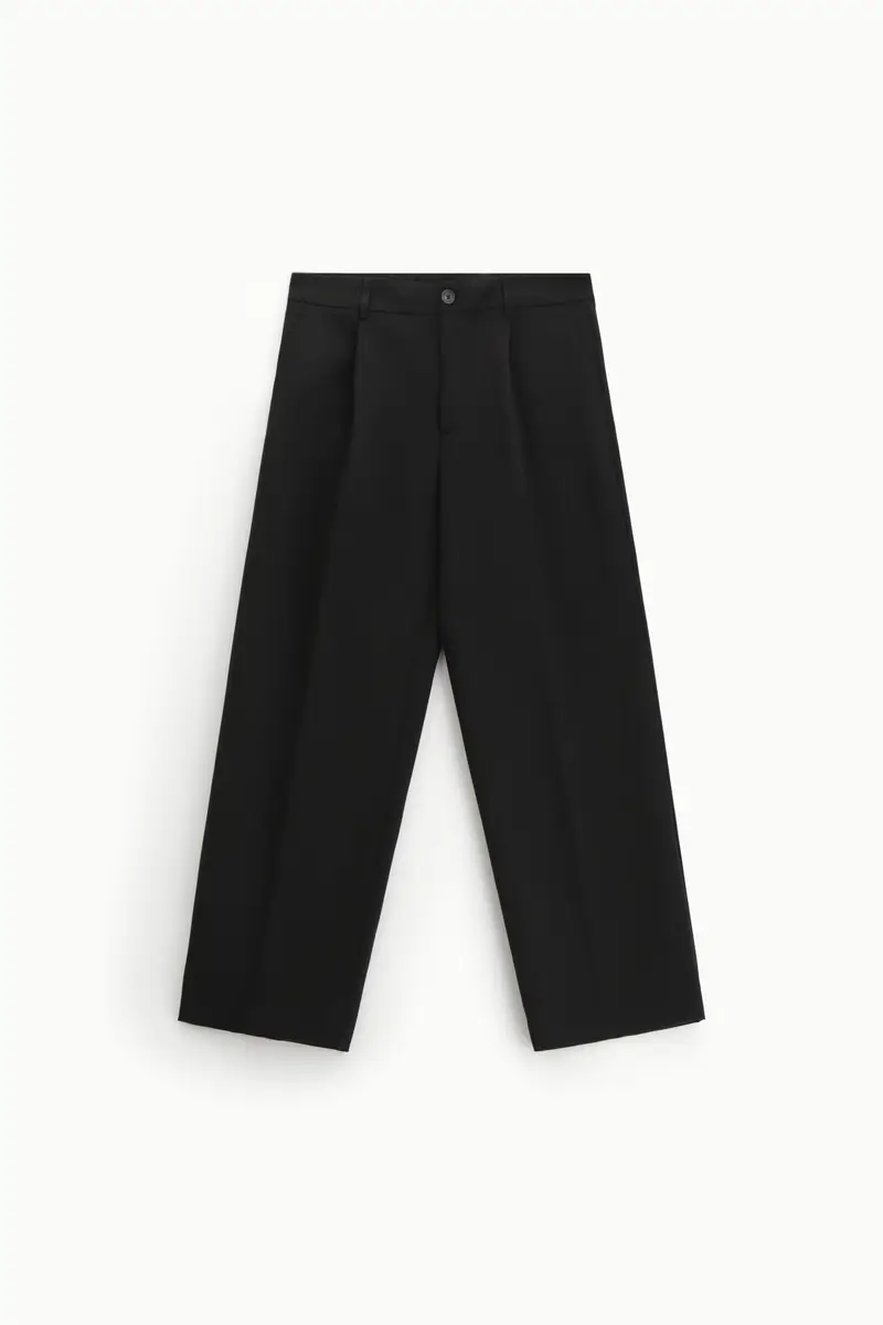 Pantaloni regular-fit tinta unita Nero