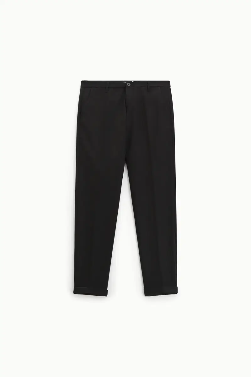 Pantaloni regular-fit tinta unita Nero