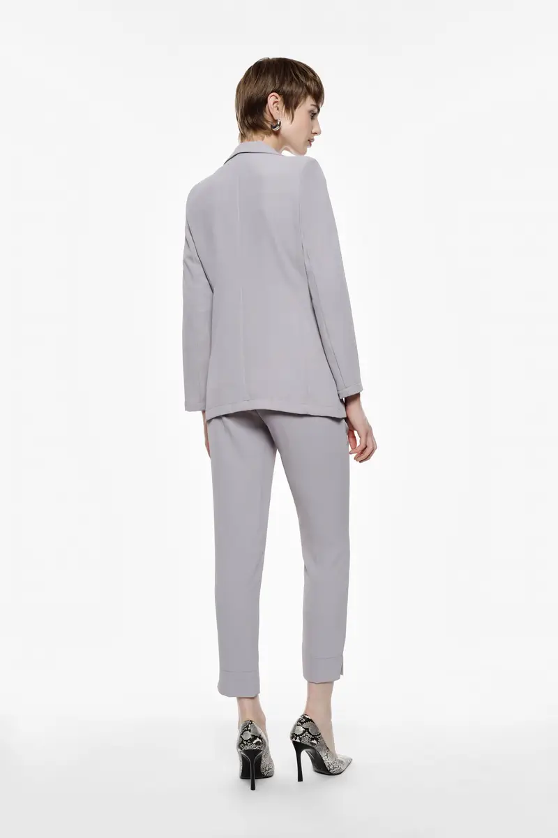 Pantaloni sartoriali a colore unico Grigio miniatura 3