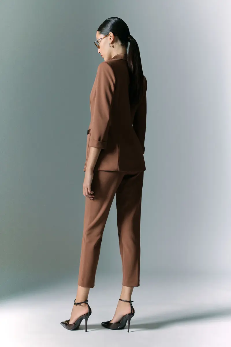 Pantaloni sartoriali a sigaretta Castagna miniatura 3