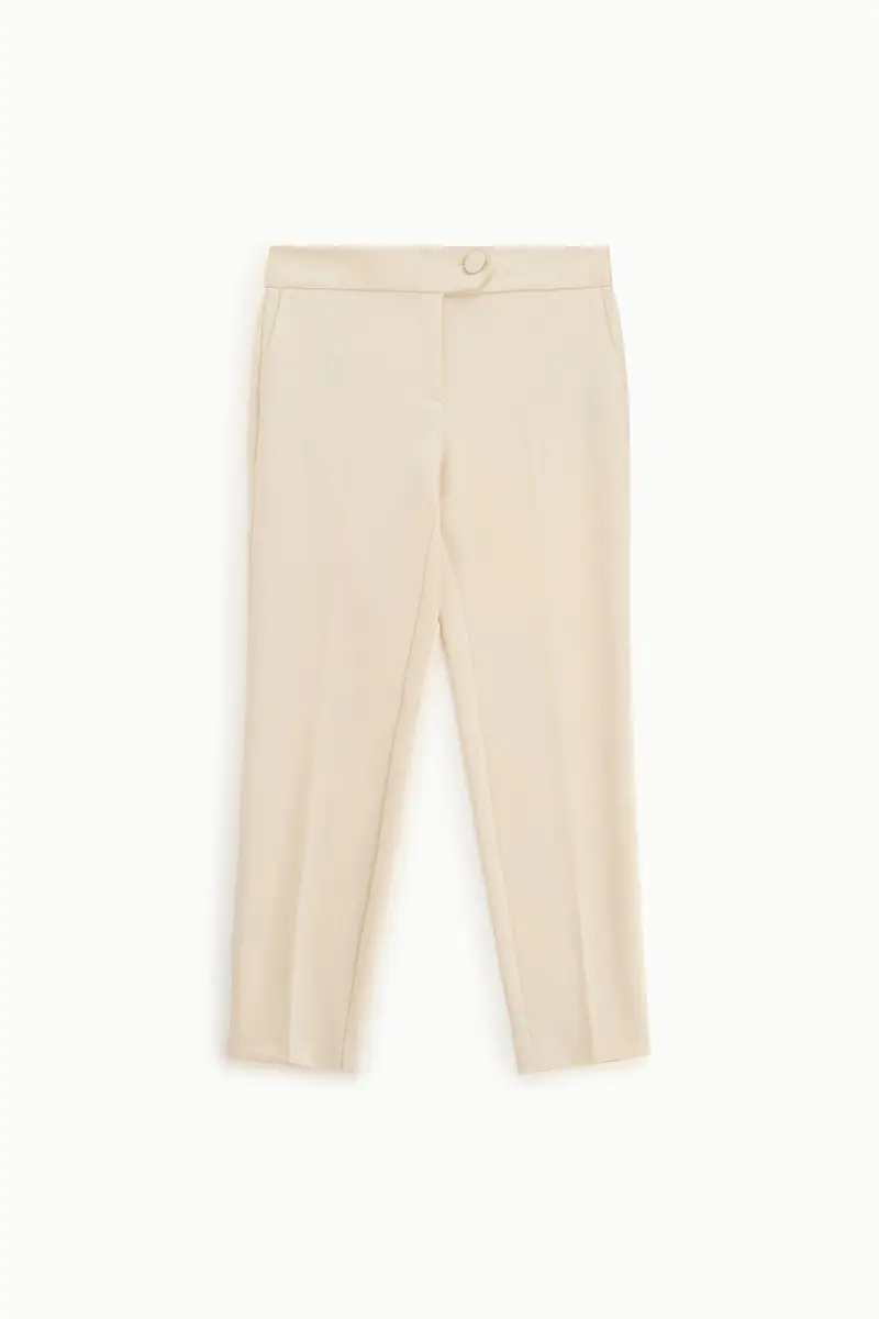 Pantaloni sartoriali a sigaretta Gesso