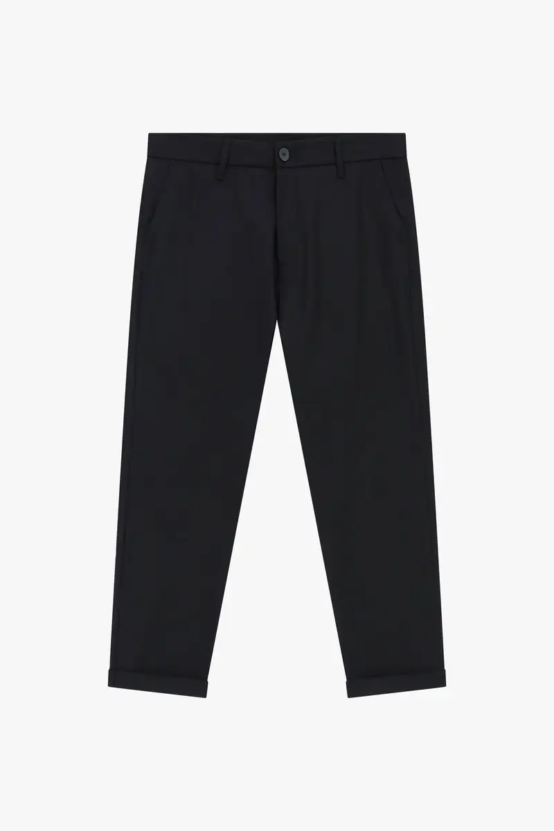 Pantaloni slim fit tinta unita Nero
