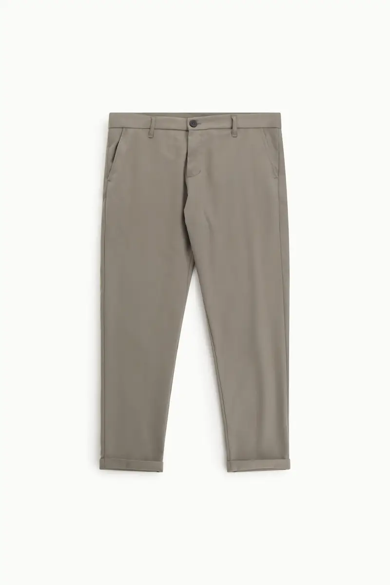 Pantaloni slim fit tinta unita Taupe