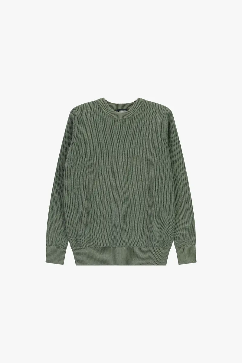 Pullover con scollo tondo e maniche lunghe Verde