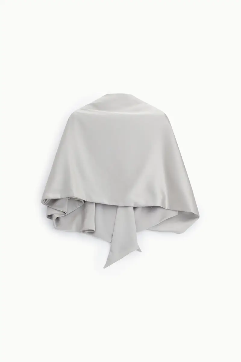 Scialle effetto satin Perla