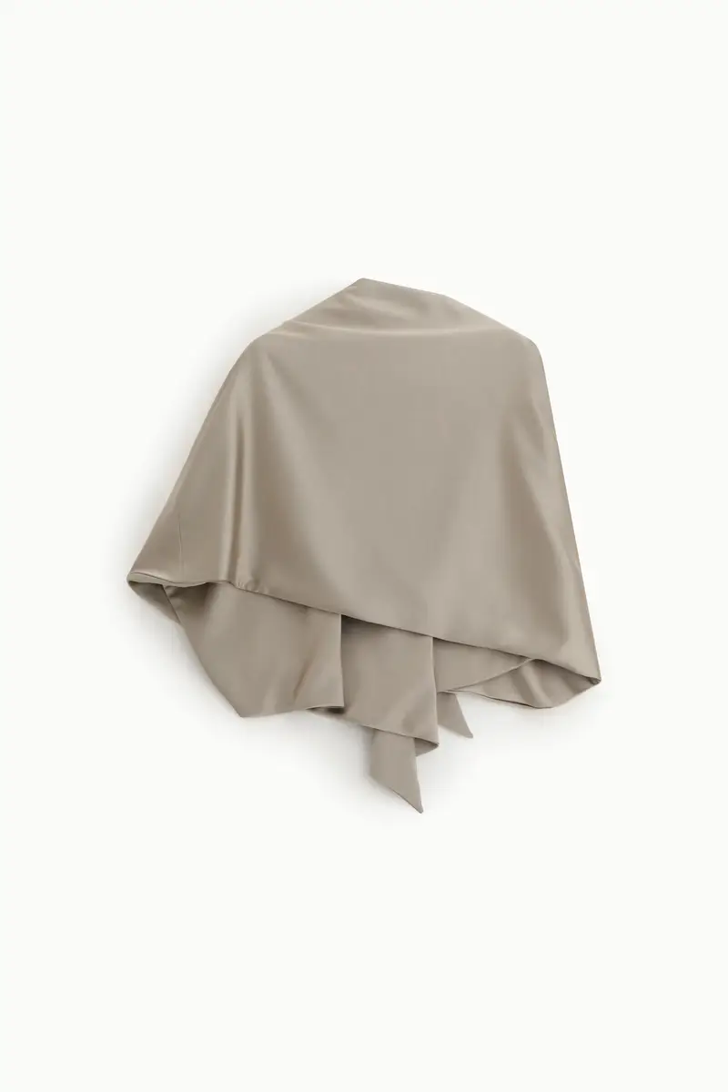 Scialle effetto satin Platino