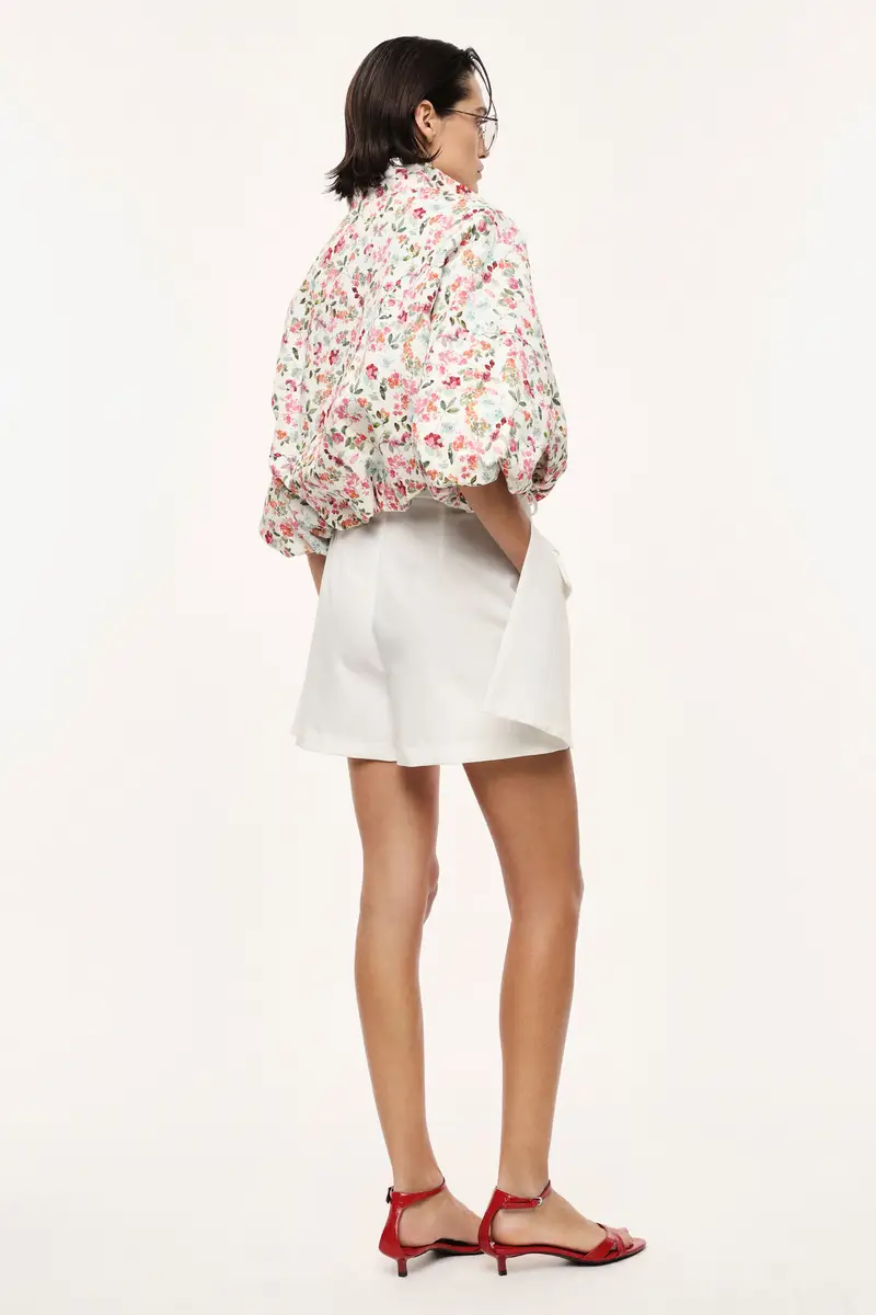 Skorts con tasche frontali e chiusura multipla Milk miniatura 3