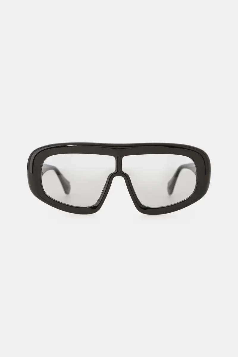 Sunglasses con lenti ampie e montatura Nero