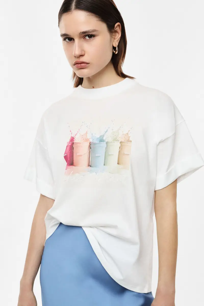 Imperial T-shirt Bianco 4323154 miniatura 2