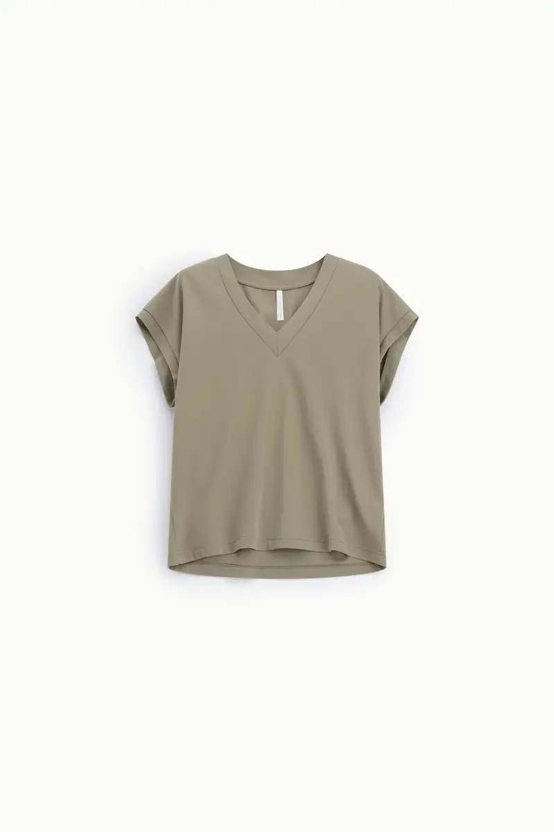 Top con scollo a v e maniche corte Salvia