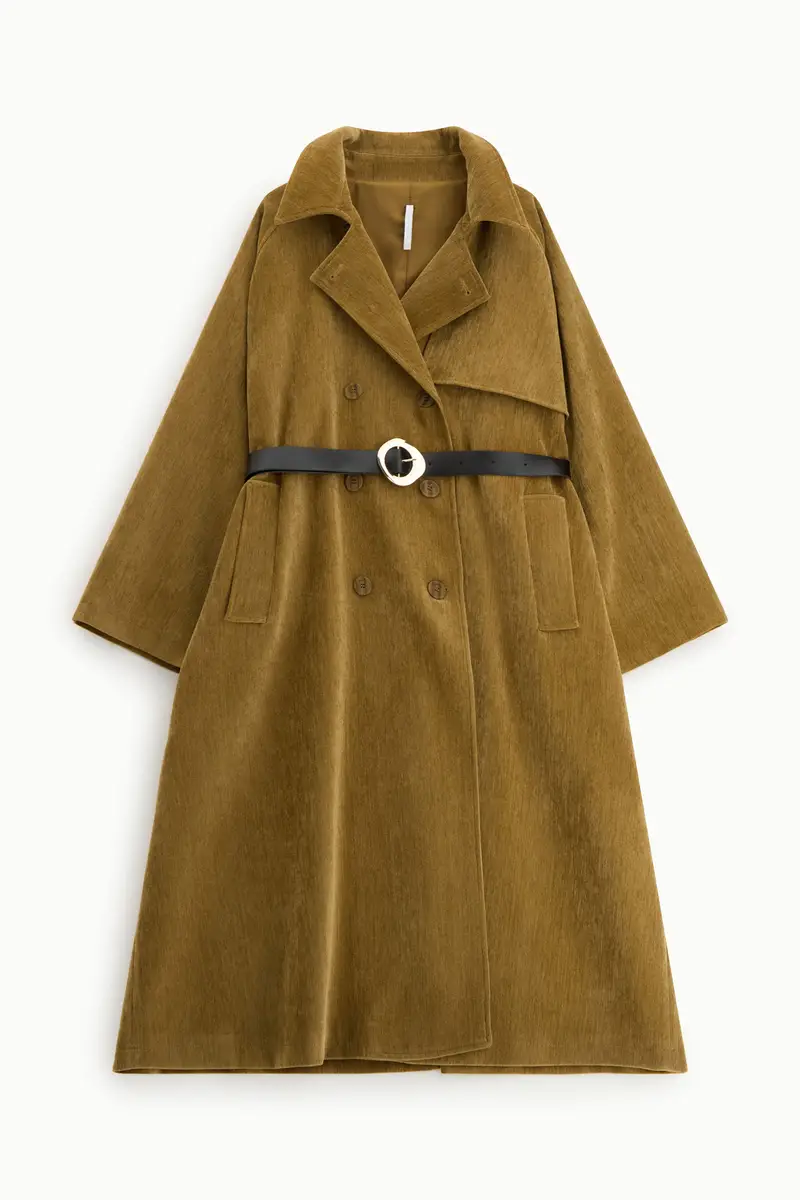 Trench-coat con chiusura doppiopetto Olio