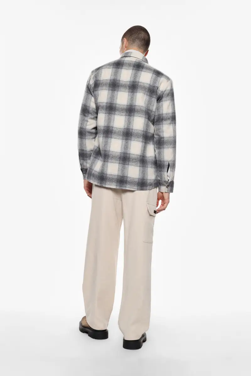 Trousers ampi a vita media Lana miniatura 3