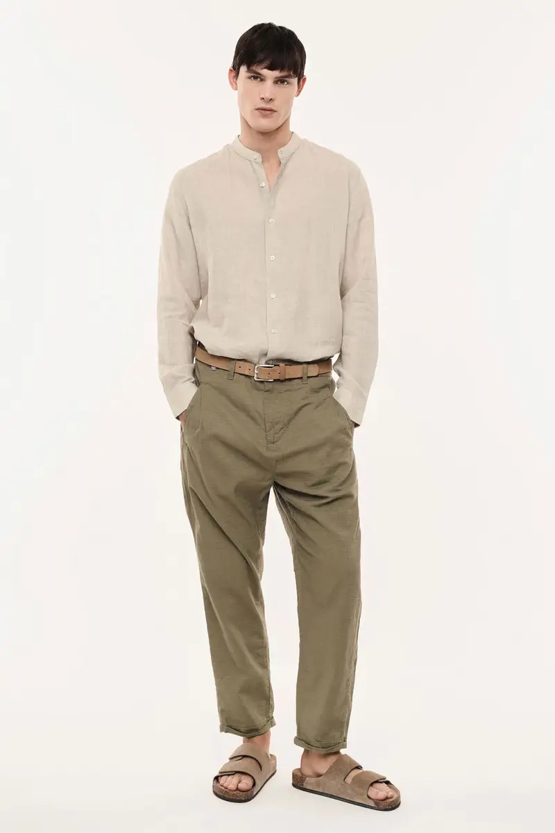 Trousers baggy-fit pince medio cavallo Army miniatura 2