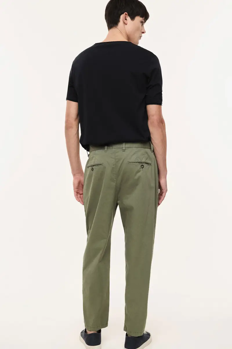 Trousers baggy-fit pince vita media Army miniatura 3