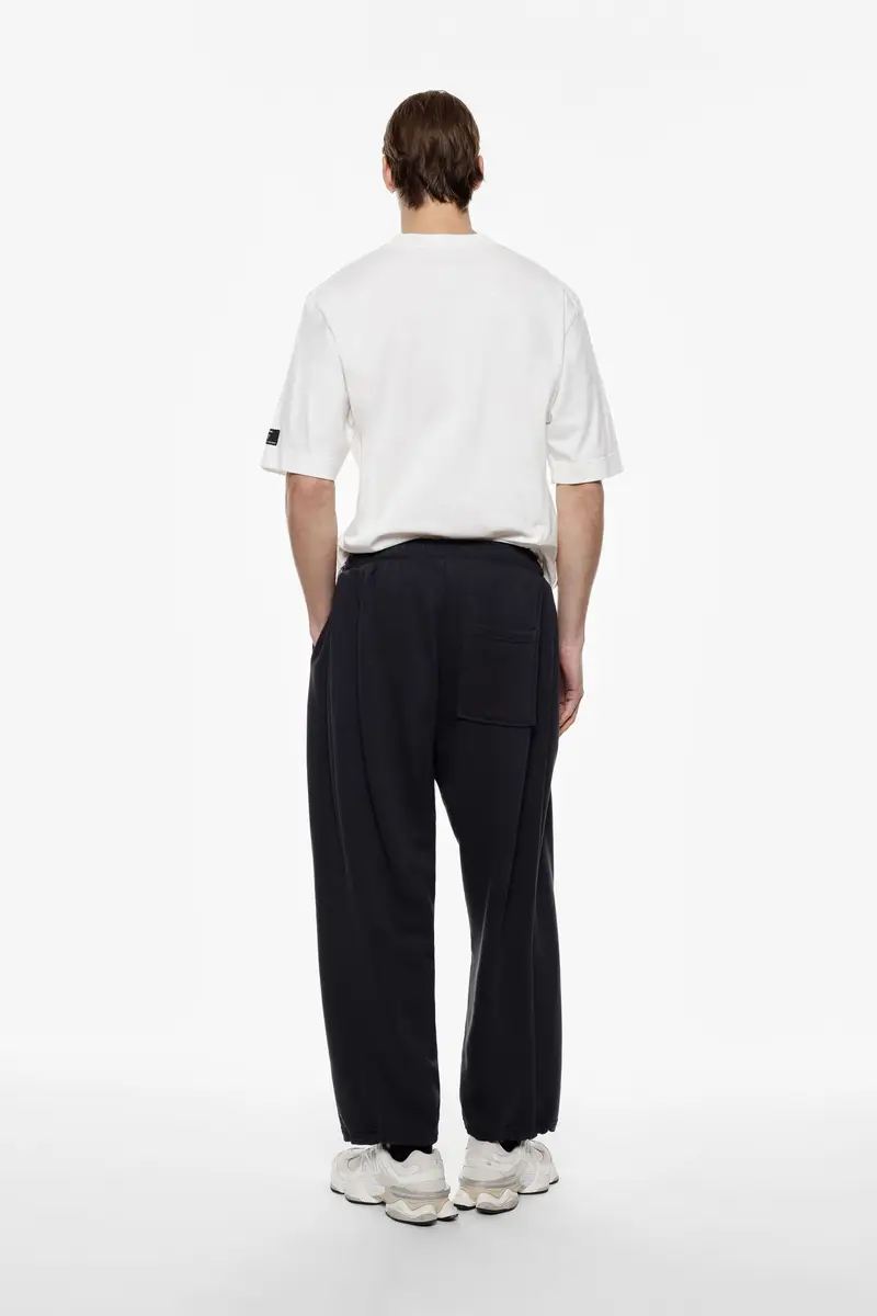 Trousers baggy-fit vita media con fondo regolabile Antracite miniatura 3