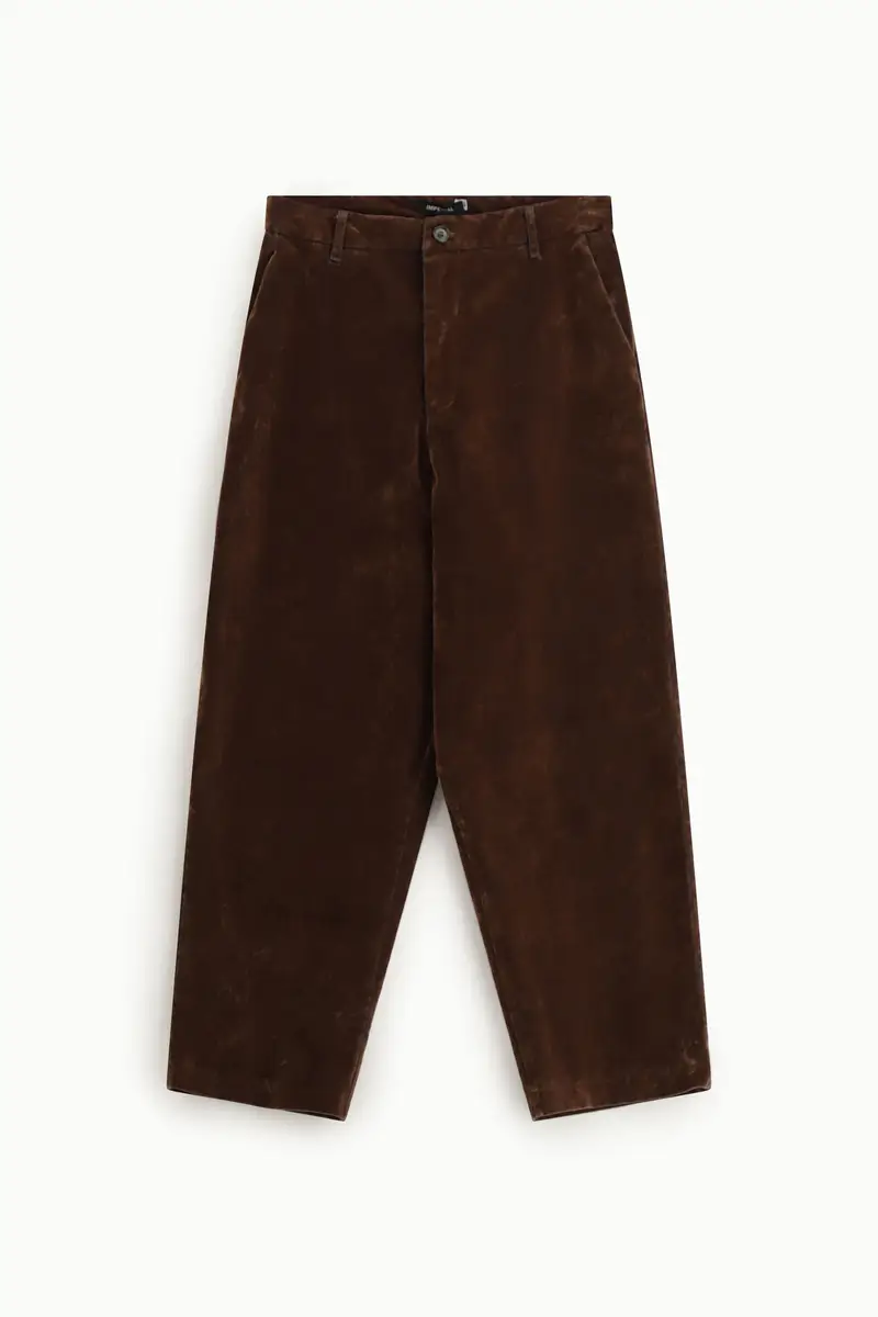 Trousers baggy-fit vita media tasche laterali Moro