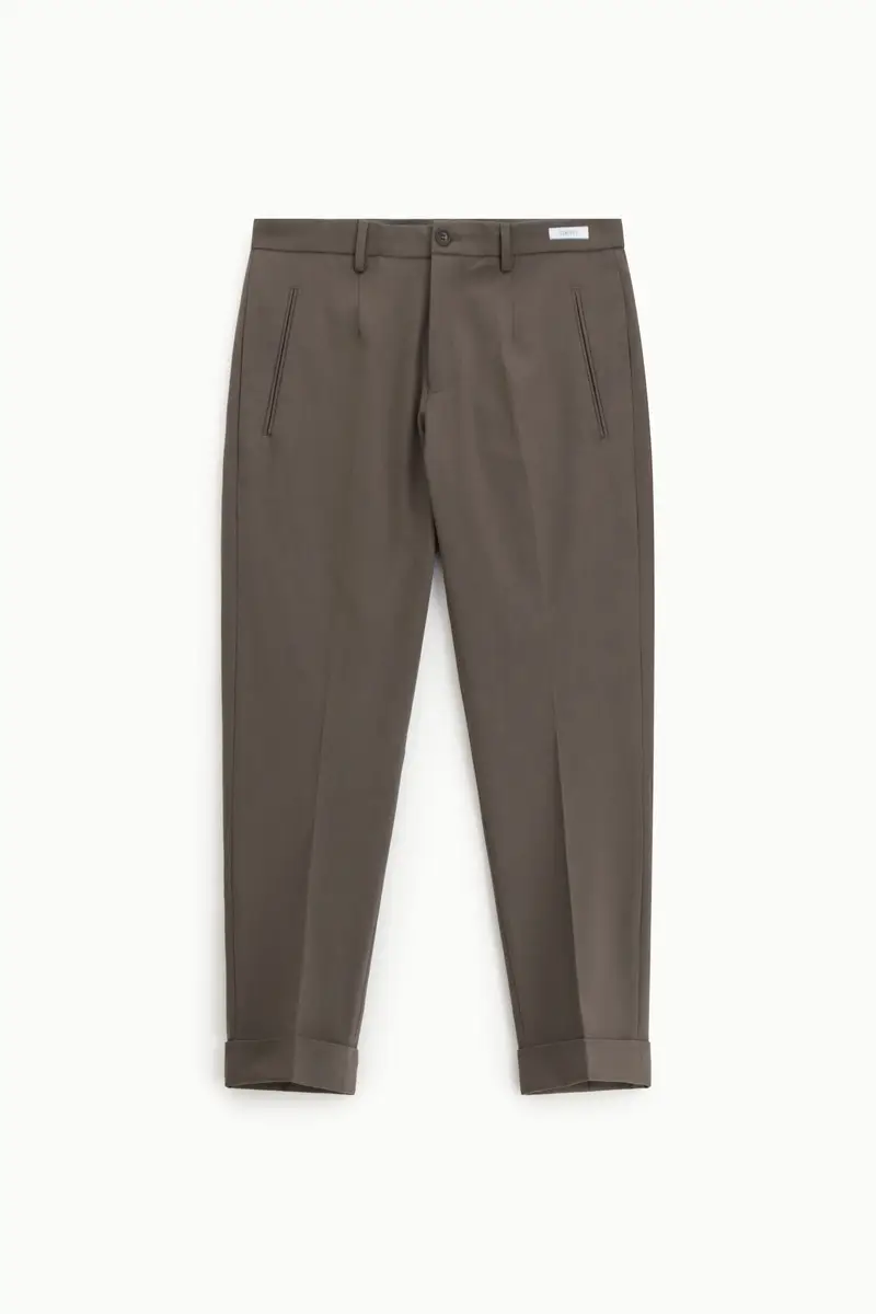 Trousers chino-fit con tasca posteriore Fango