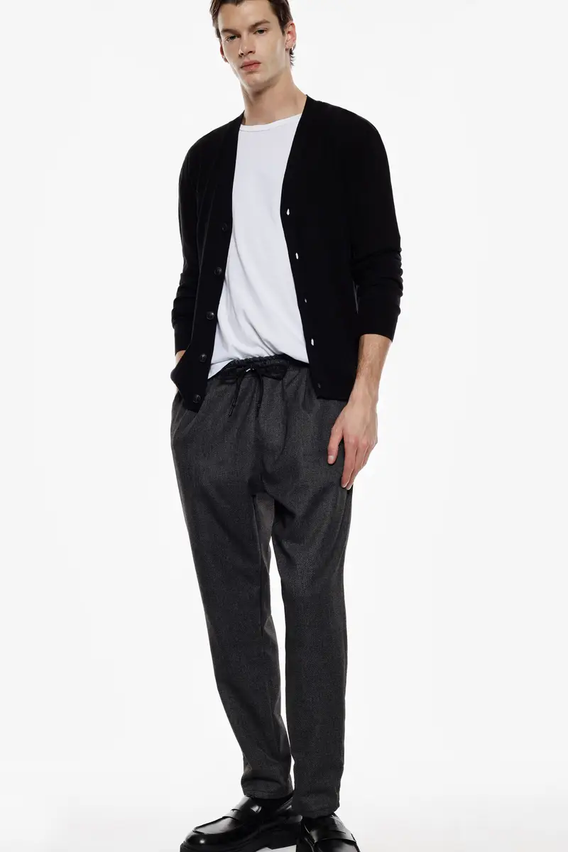 Trousers jogger fit con cintura elasticizzata Antracite miniatura 2