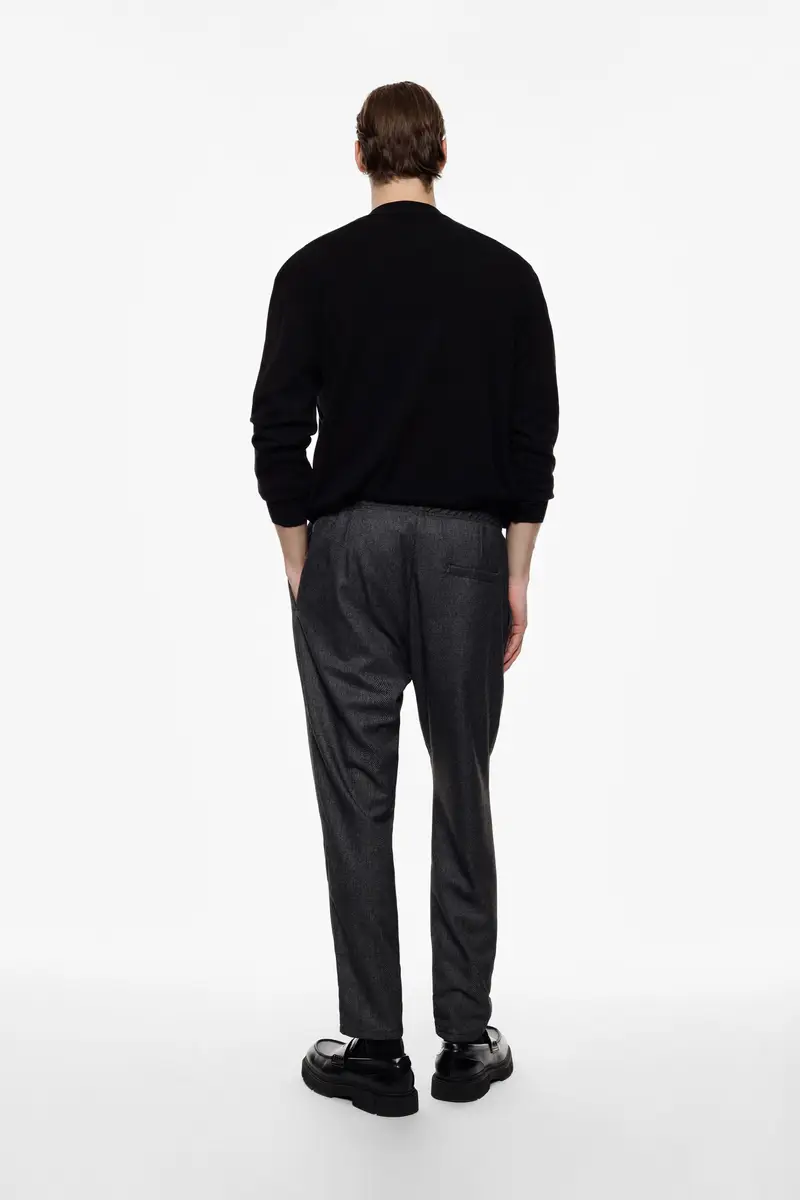 Trousers jogger fit con cintura elasticizzata Antracite miniatura 4