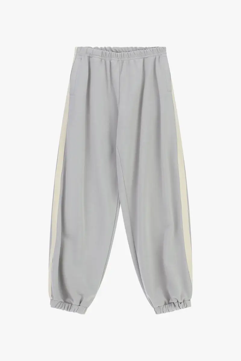 Trousers jogging fit con bande laterali elastiche Perla