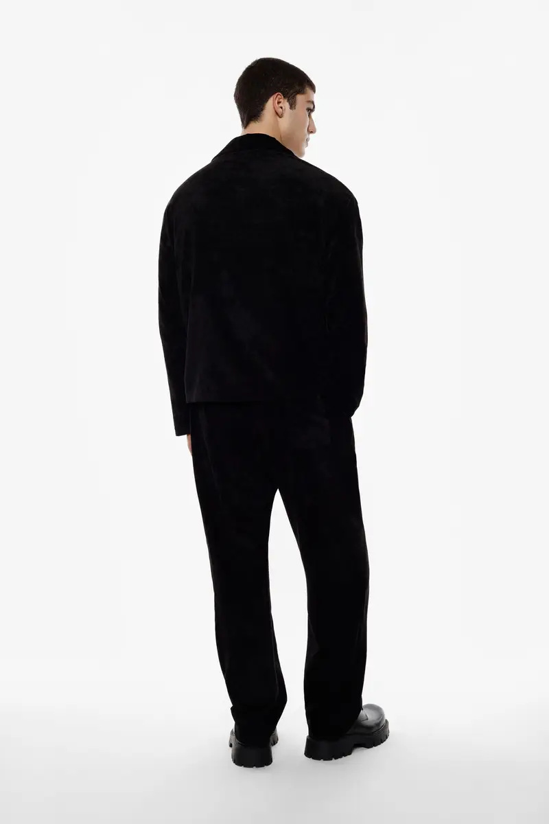 Trousers jogging fit con coulisse regolabile Nero miniatura 3