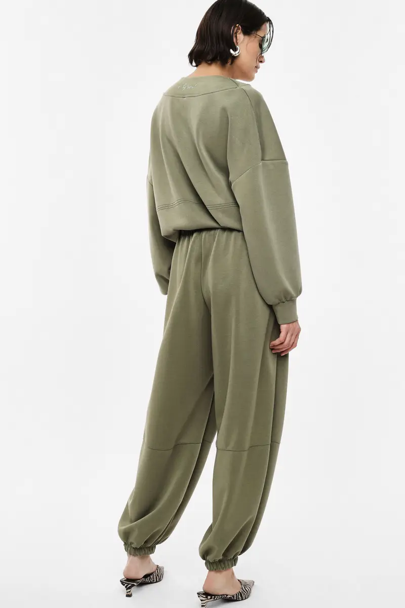 Trousers jogging fit con fondo elasticizzato Army miniatura 3