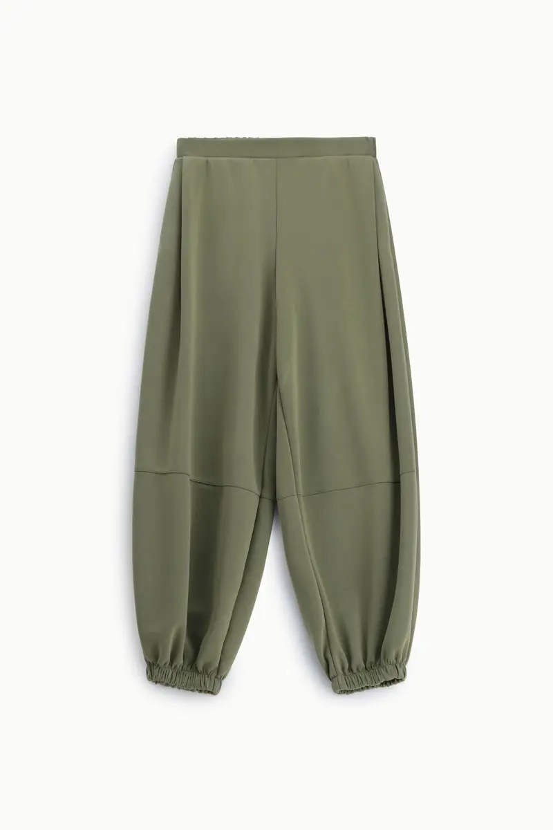 Trousers jogging fit con fondo elasticizzato Army