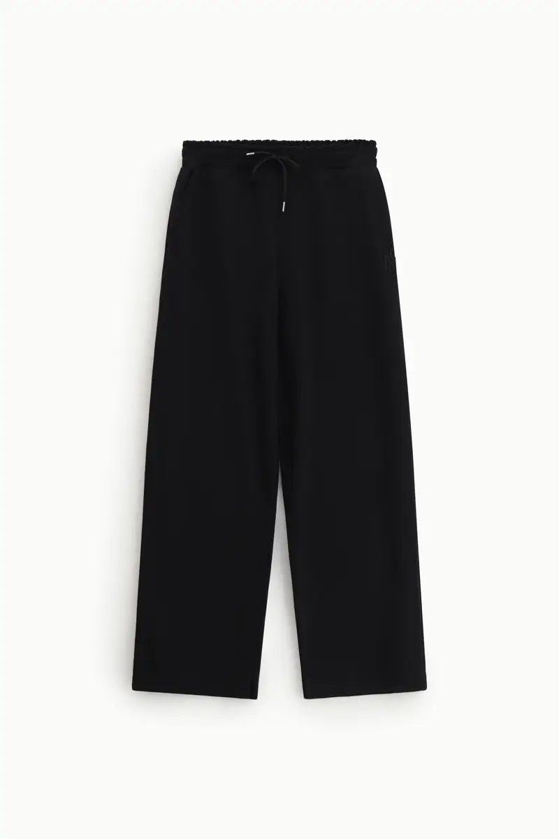 Trousers jogging fit con vita elasticizzata Nero