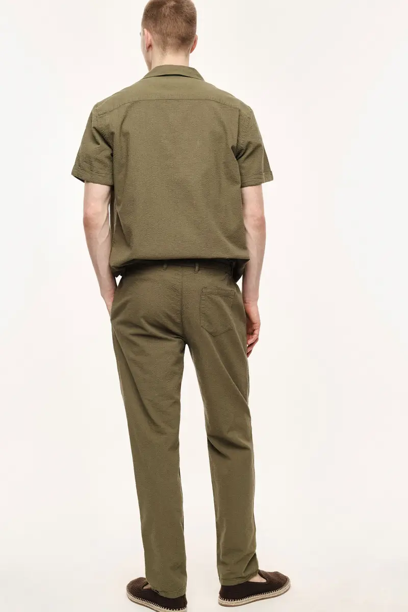 Trousers regular-fit con coulisse e tasche laterali Army miniatura 3