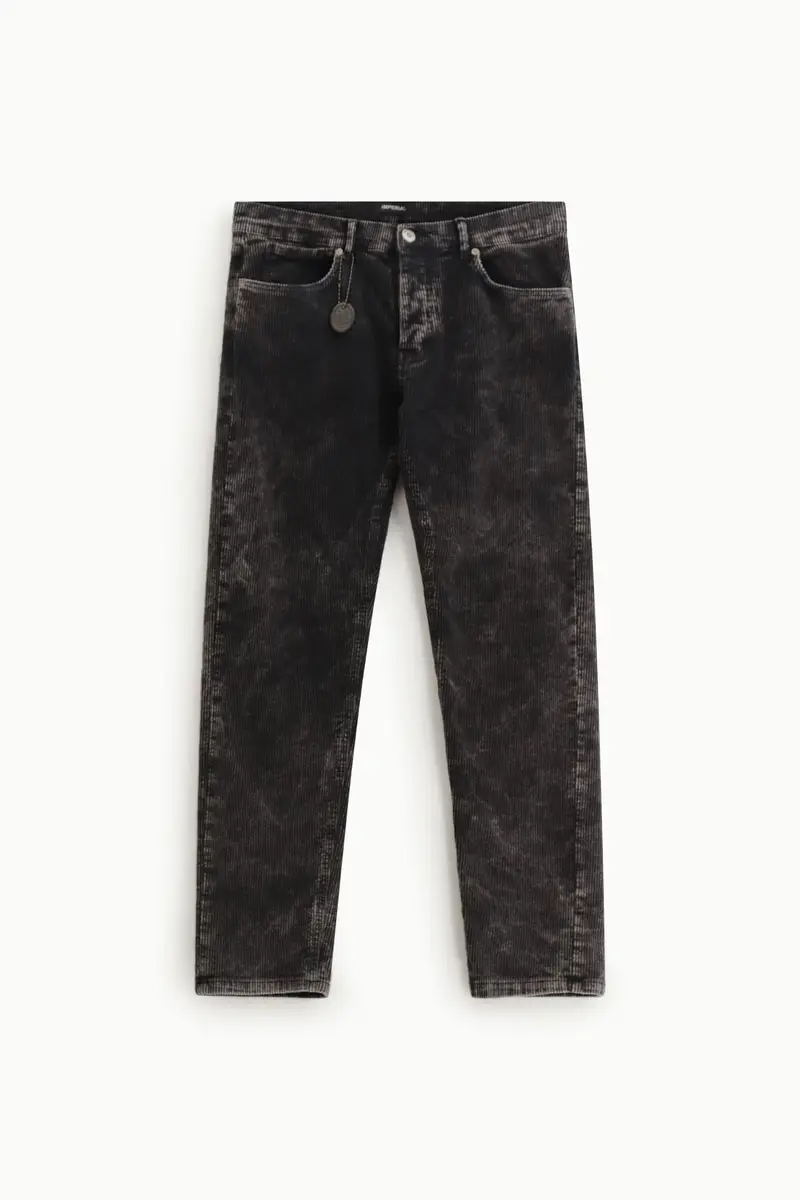 Trousers regular-fit con effetto lavato Nero