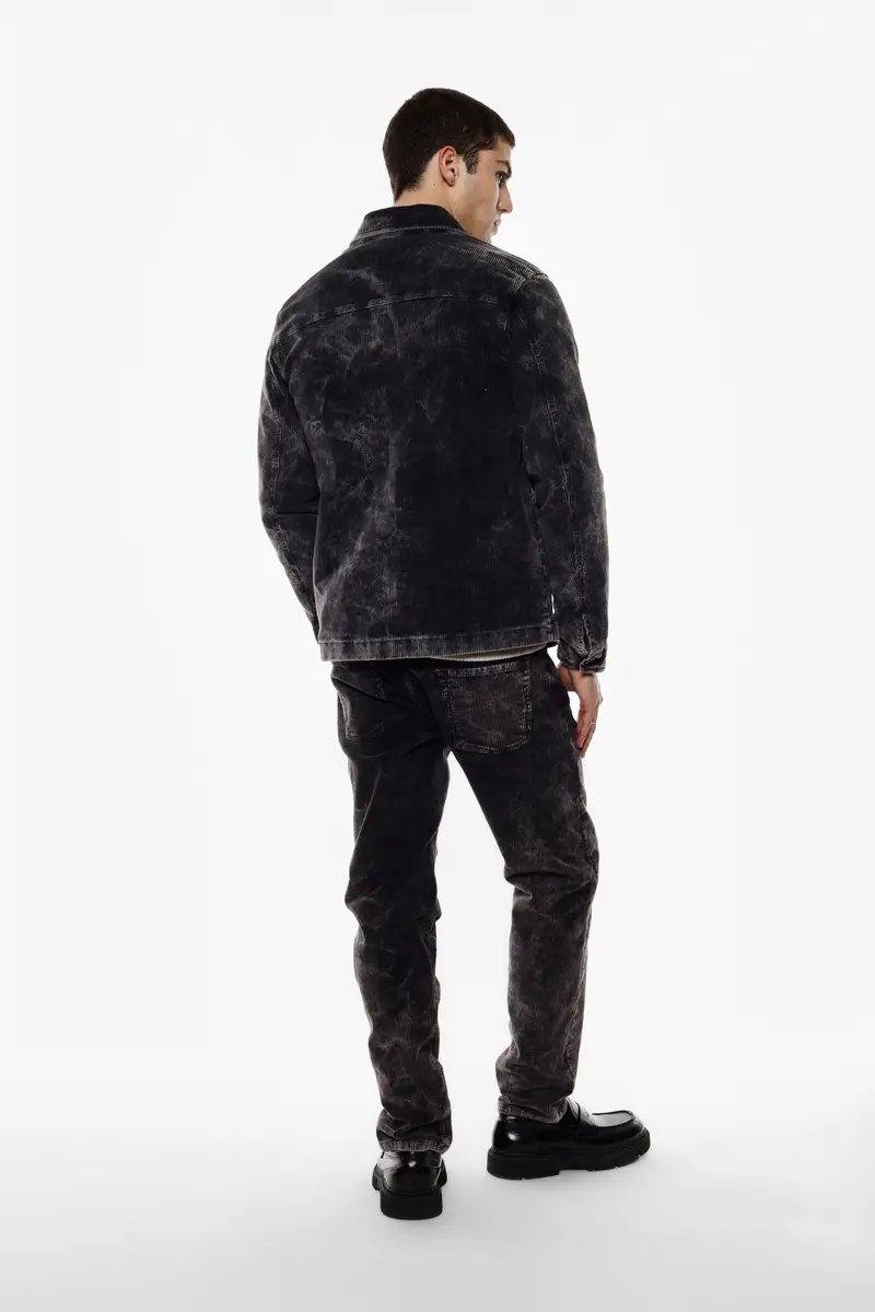 Trousers regular-fit con effetto lavato Nero miniatura 4