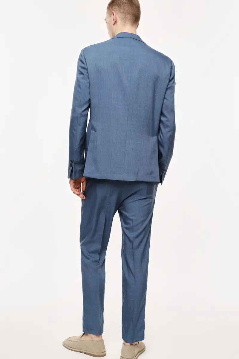 Trousers regular-fit con pince e tasche laterali Bluette miniatura 3