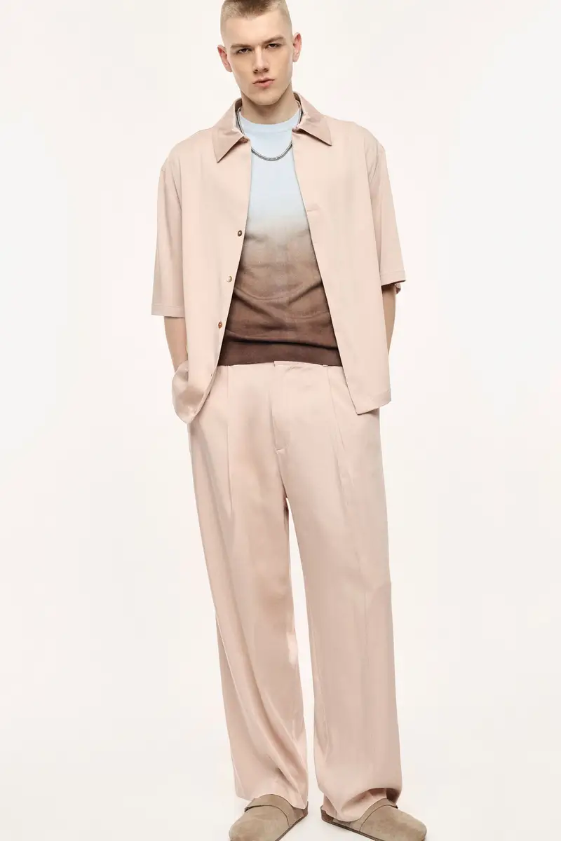 Trousers regular-fit con pince e tasche laterali Skin miniatura 2