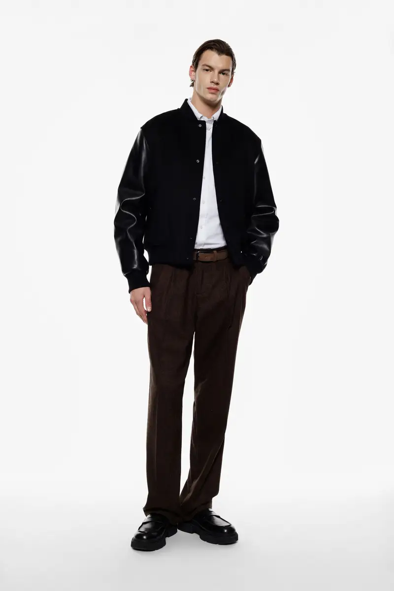 Trousers regular-fit con pinces e vita media Moro miniatura 2