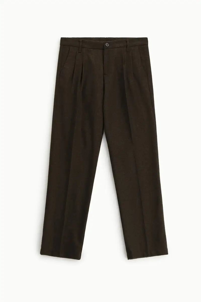 Trousers regular-fit con pinces e vita media Moro