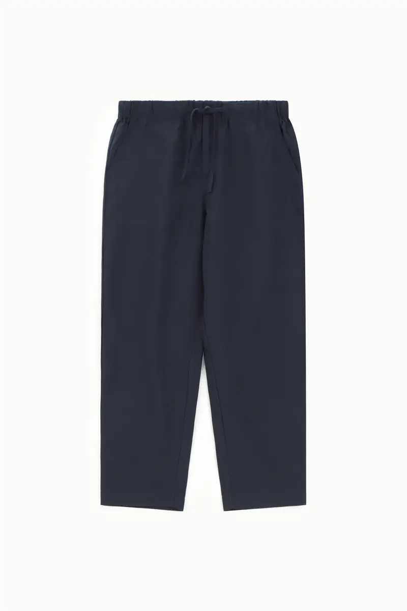 Trousers relaxed fit con cintura elasticizzata Blu