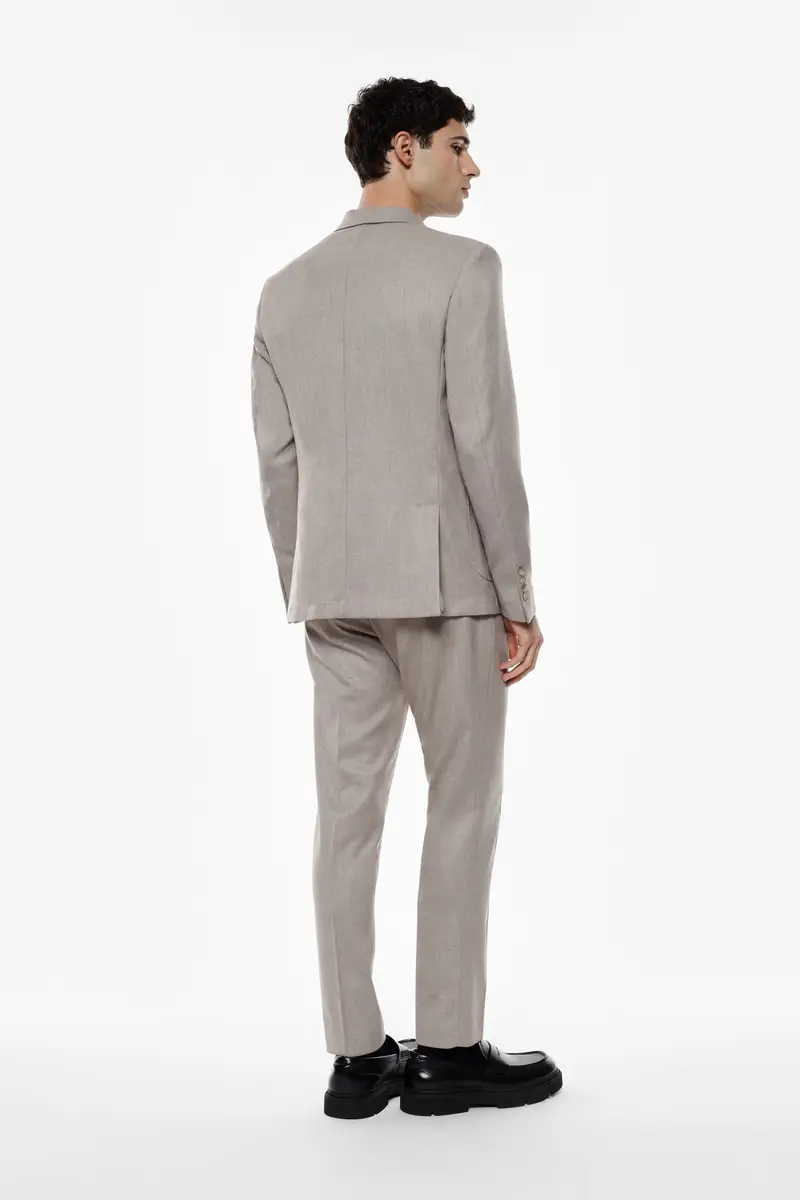 Trousers slim-fit con piega centrale e tasche Fango miniatura 3