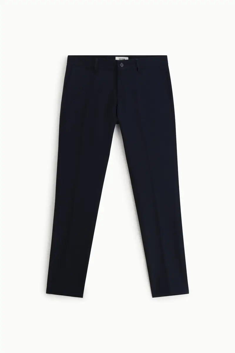 Trousers slim-fit con piega centrale sartoriale Blu