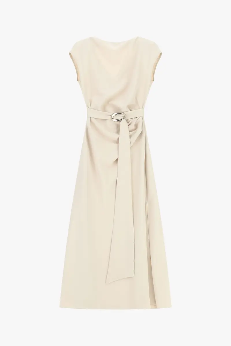 Vestito lungo con scollo asimmetrico Burro