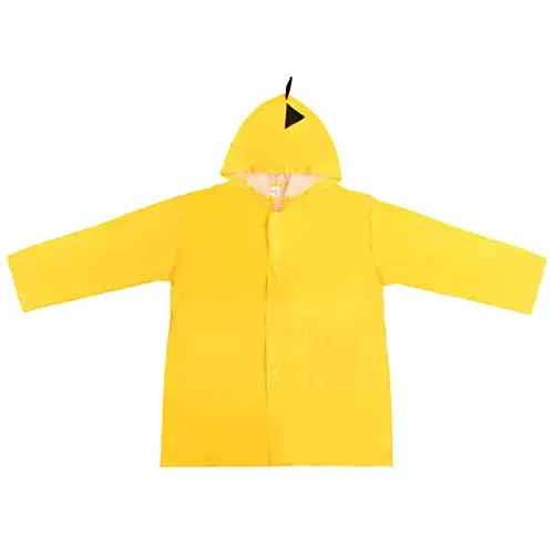 Impermeabile Pioggia Bambino, Mantello Antipioggia con Cappuccio, Poncho Giacca Cappotto per Ragazzi, Kids Raincoat per