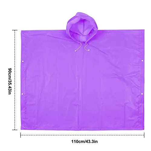 Impermeabile Pioggia Poncho per Bambini, Riutilizzabile EVA Cappotto da Pioggia con Cappuccio e Bottoni per Ragazzi miniatura 3