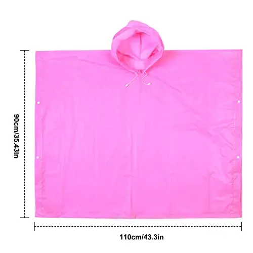 Impermeabile Poncho per Bambini, Riutilizzabile EVA Cappotto da Pioggia con Cappuccio e Bottoni per Ragazzi miniatura 3