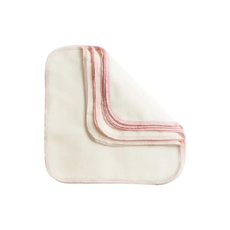 Set di Panni Riutilizzabili in Tessuto, Rosa (10 pezzi)