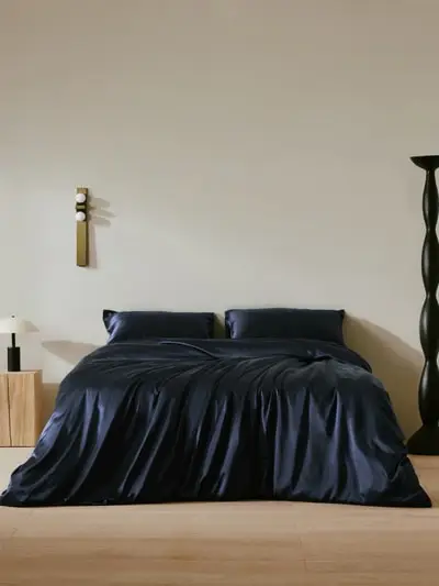 19MM 3Pezzi Set Biancheria Letto EURBlu